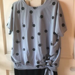 Vintage 80s TF Gray and Black Dress
